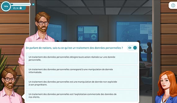 Traitement données personnelles - Serious game RGPD Challenge  - Gamabu